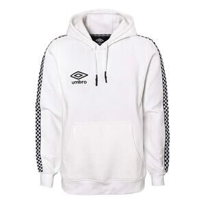 NWT Umbro‎ Check Tape Pullover Hoodie Sweatshirt White Black Medium